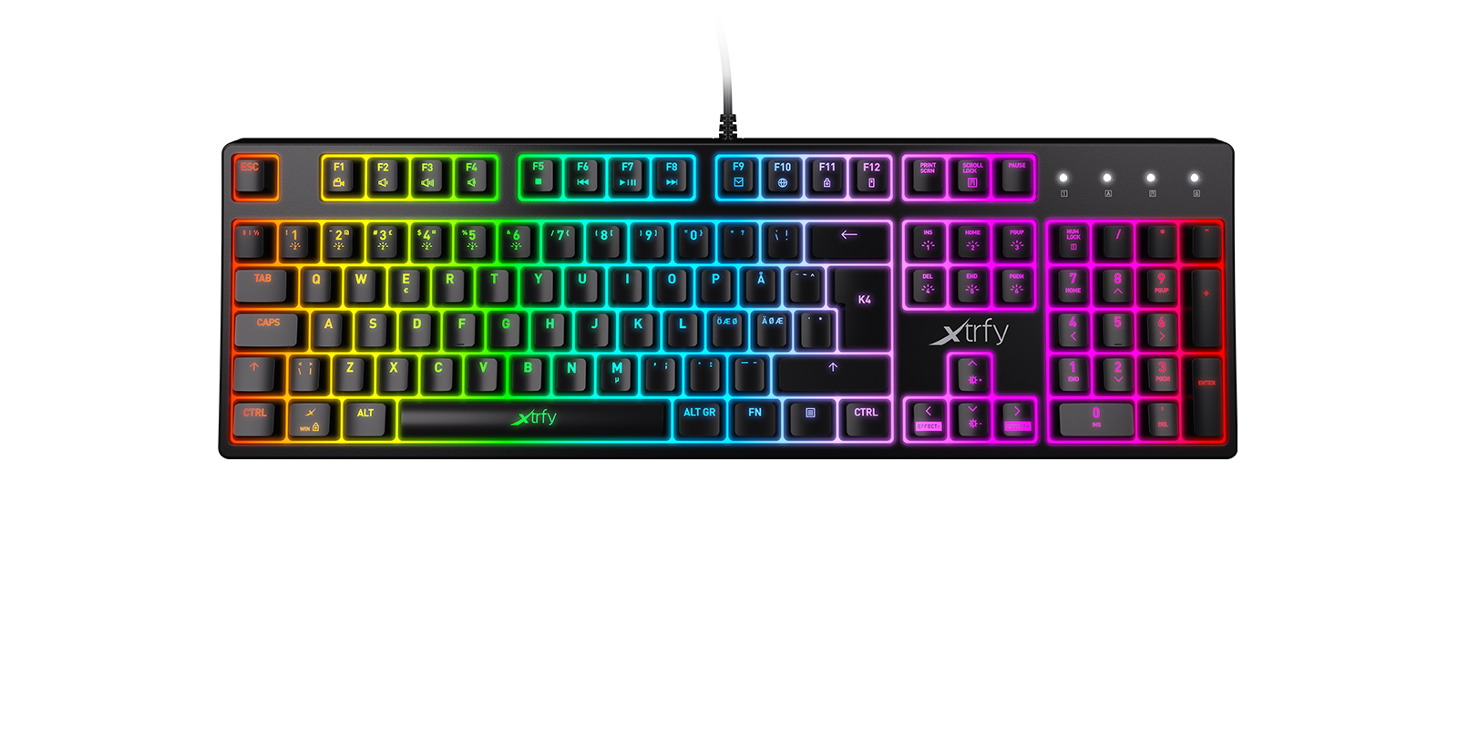 Xtrfy K4 TKL RGB WHITE 赤軸 ゲーミングキーボード