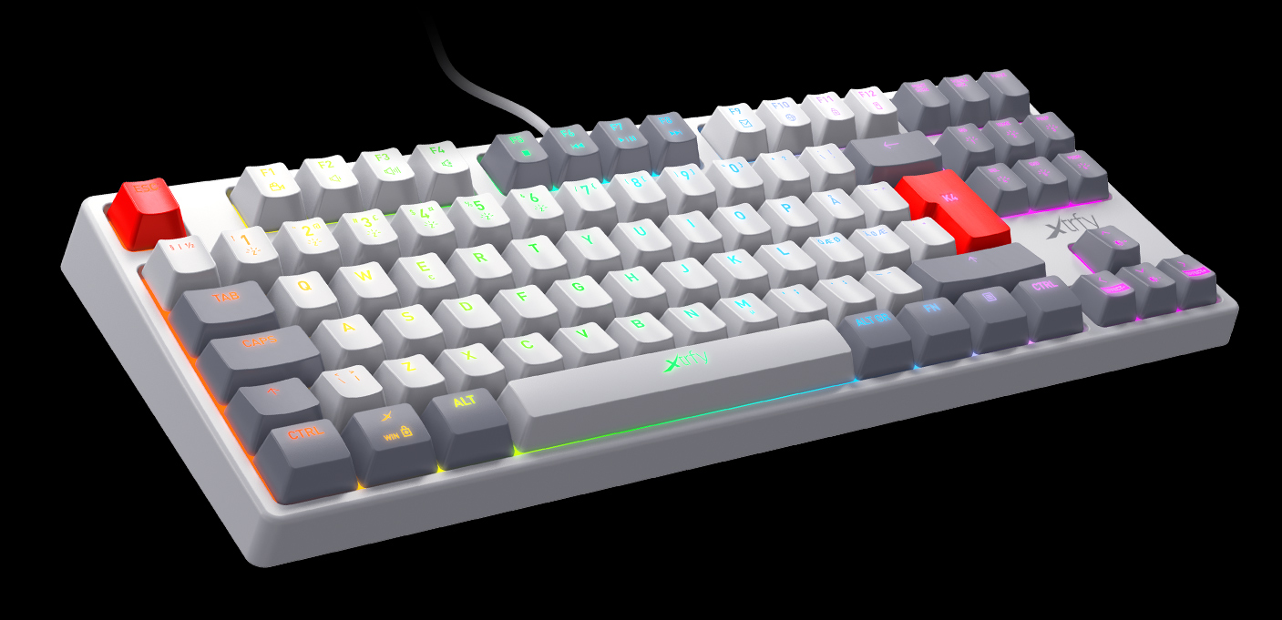 Xtrfy K4 TKL RGB WHITE 赤軸