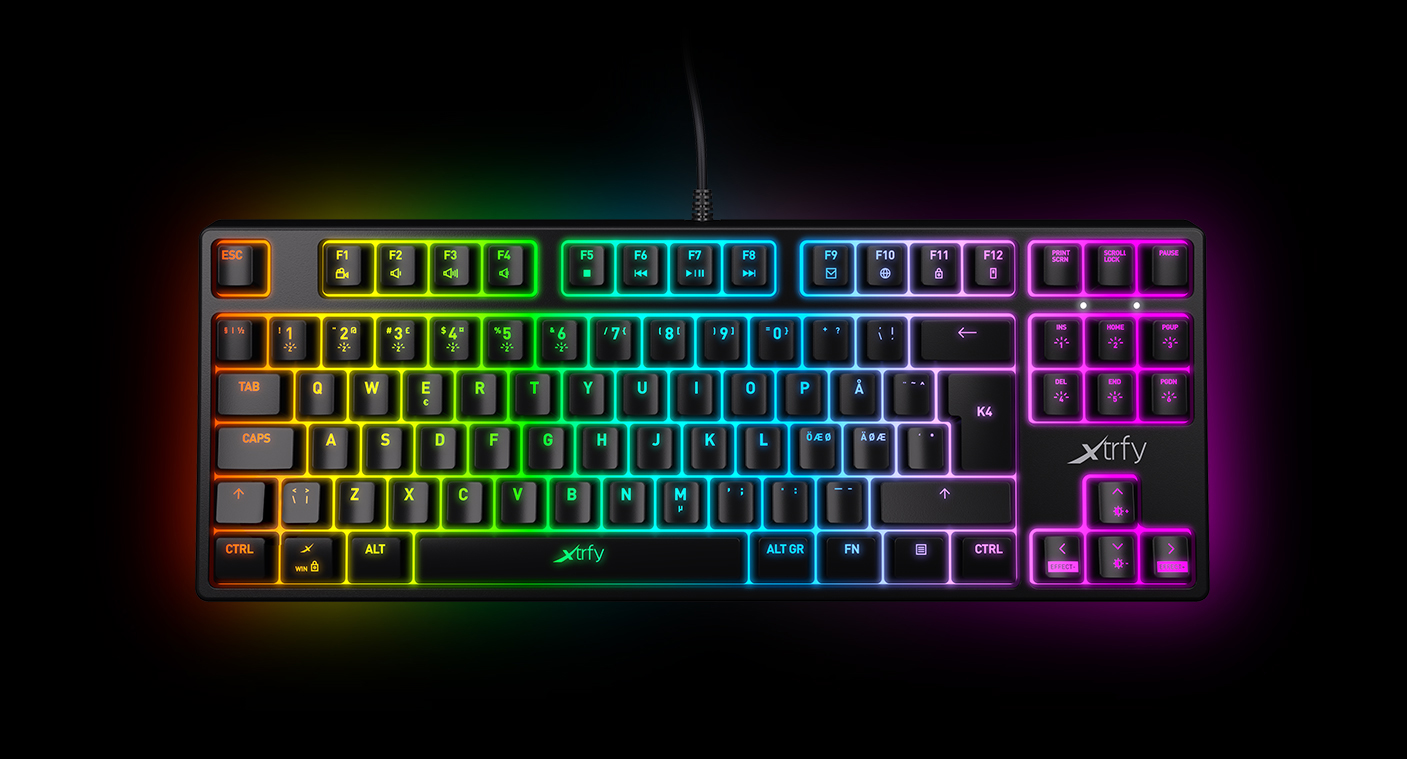 Xtrfy K4 TKL RGB WHITE 赤軸 ゲーミングキーボード