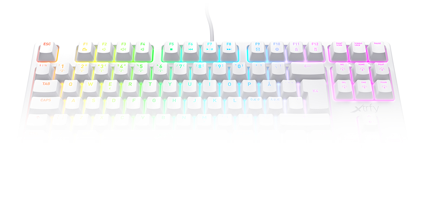 Xtrfy K4 TKL RGB WHITE 赤軸