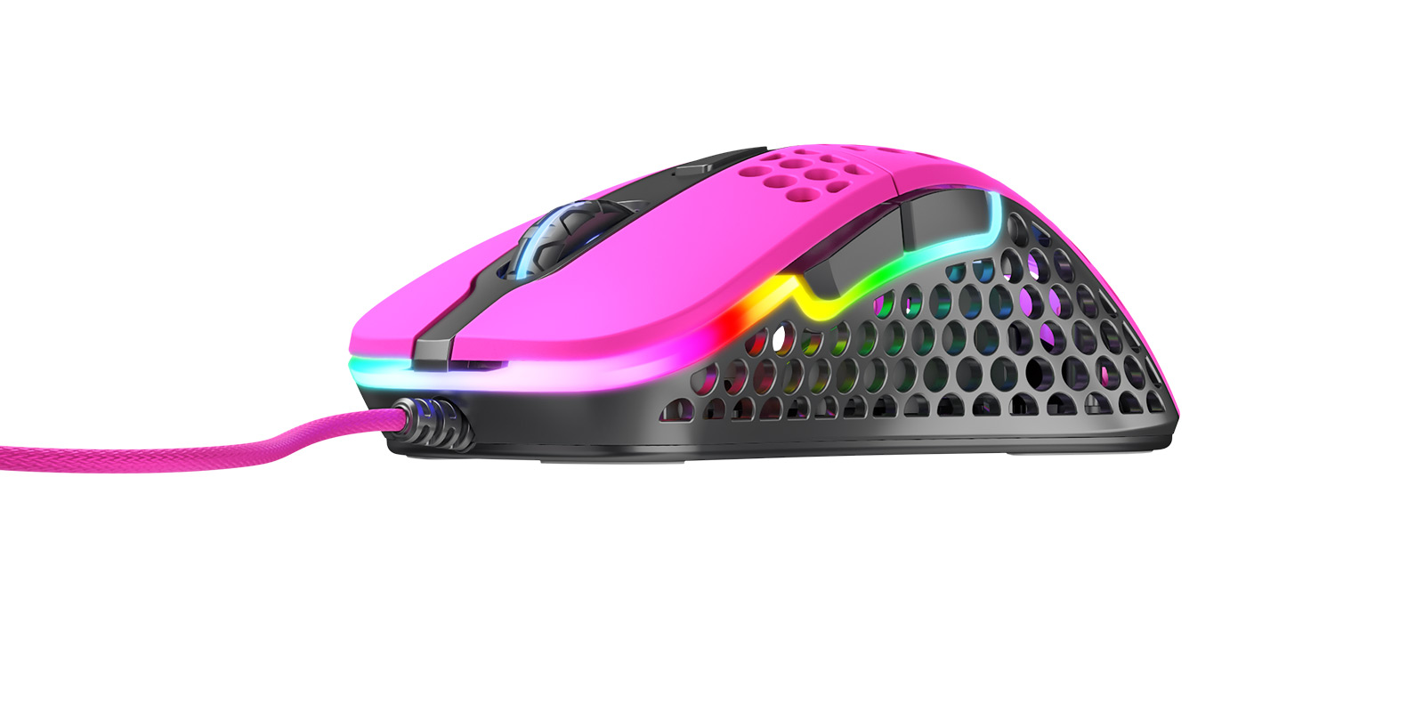 マウス Xtrfyエクストリファイ M4 RGB 右手用 エルゴノミック ゲーミングマウス ピンク 701160
